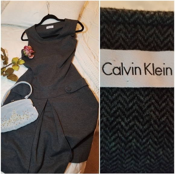 CALVIN KLEIN Tweed dress - Picture 1 of 16